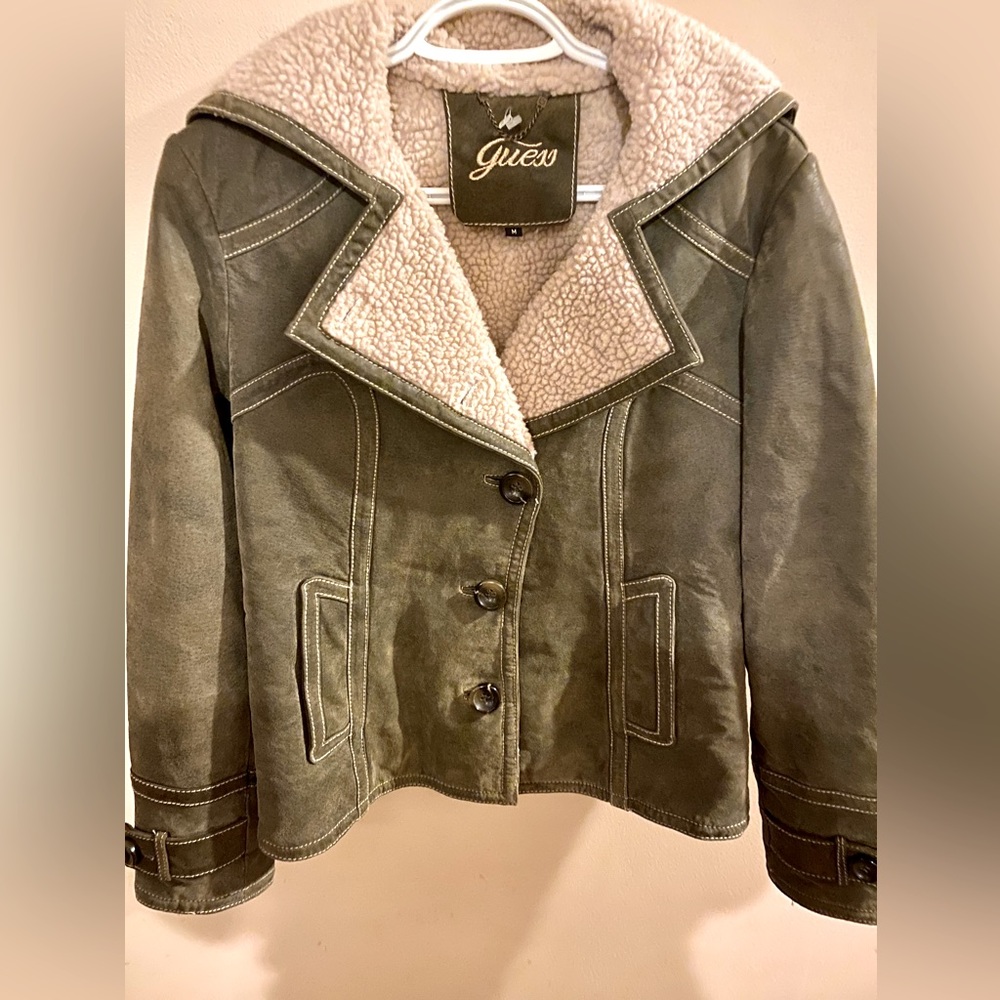Gorgeous Sherpa Style Leather Jacket